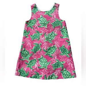 Tommy Bahama Girls’ Tropical Pink & Green Turtle Sleeveless Beach Dress Size 4
